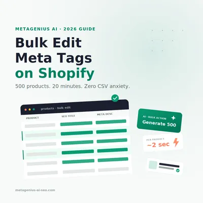 How to Bulk Edit Meta Tags on Shopify in 2026