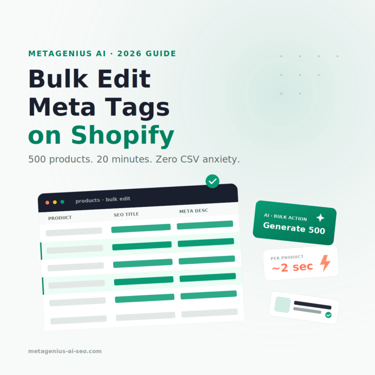 How to Bulk Edit Meta Tags on Shopify in 2026