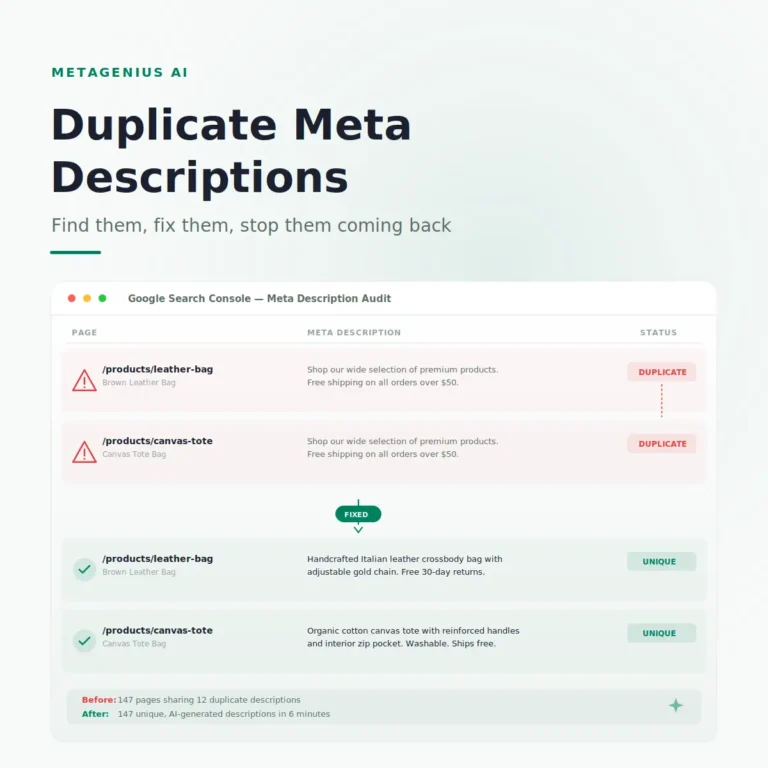 How to Fix Duplicate Meta Descriptions in Shopify