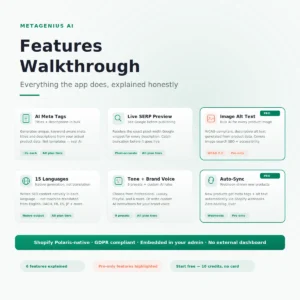 MetaGenius AI features — illustration